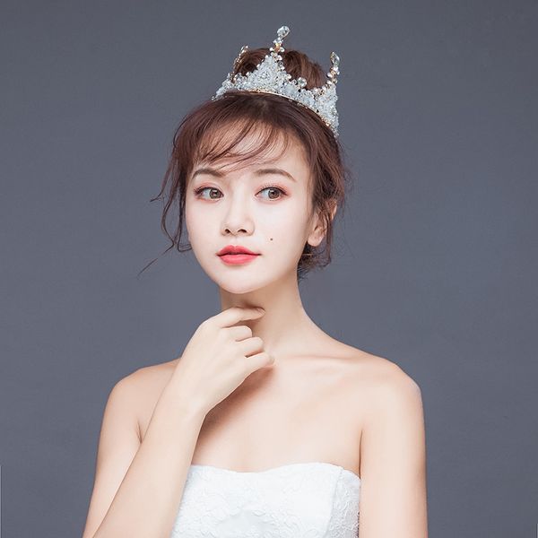 vintage crystal round big tiaras and crowns gold queen women bride wedding hair jewelry accessories show prom head jewelry, Golden;white
vintage crystal round big tiaras and crowns gold queen women bride wedding hair jewelry accessories show prom head jewelry, Golden;white