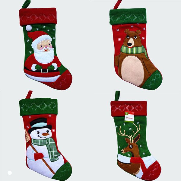 46cm/18.1" plush stain large christmas stockings cartoon snowman santa claus reindeer kid xmas stocking
46cm/18.1" plush stain large christmas stockings cartoon snowman santa claus reindeer kid xmas stocking