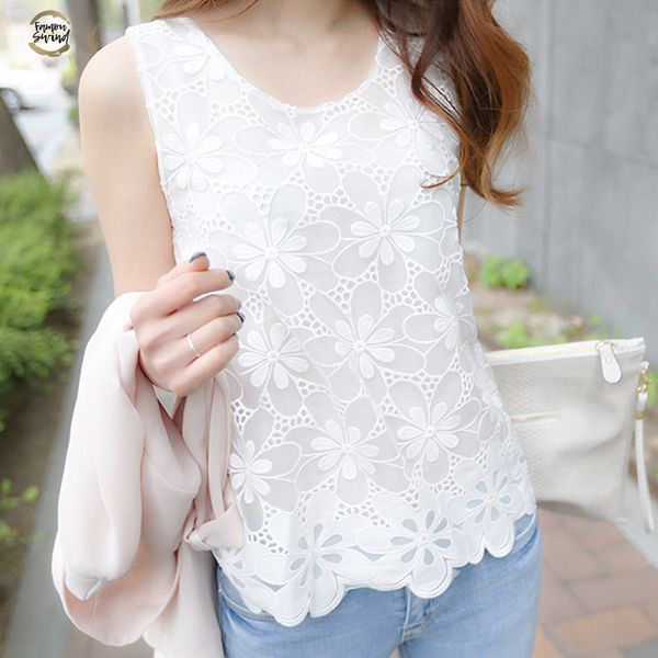 women regular white blouse shirt femininas summer woman lace elegant sleeveless blusas crochet casual shirts plus size 3xl 4xl
women regular white blouse shirt femininas summer woman lace elegant sleeveless blusas crochet casual shirts plus size 3xl 4xl