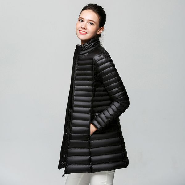 new plus size 4xl women casual ultralight 90% white duck down jacket winter long coat waterproof female slim overcoat parkas, Black
new plus size 4xl women casual ultralight 90% white duck down jacket winter long coat waterproof female slim overcoat parkas, Black