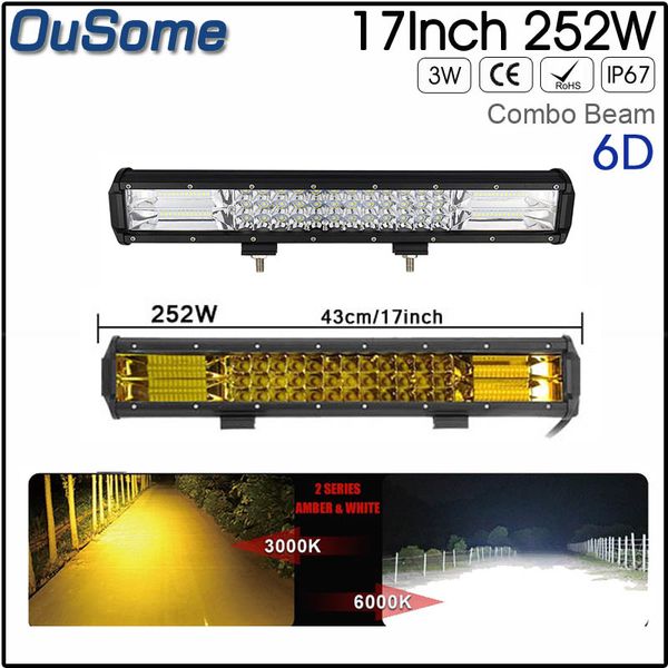 amber/yellow white high power 4x4 car offroad 17 inch 18 inch 252w led light bar work light 12v 24v 24 months warranty
amber/yellow white high power 4x4 car offroad 17 inch 18 inch 252w led light bar work light 12v 24v 24 months warranty