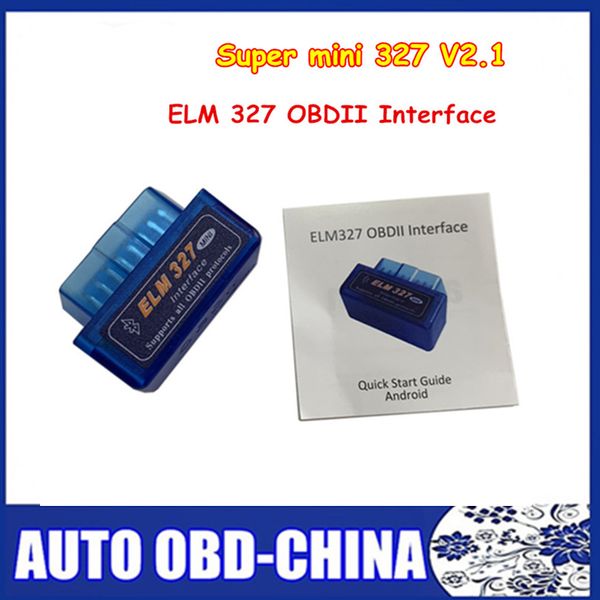 10pcs/lot super mini 327 v2.1 with bluetooth obd obd2 elm 327 interface supports all obdii protocols car diagnostic tool
10pcs/lot super mini 327 v2.1 with bluetooth obd obd2 elm 327 interface supports all obdii protocols car diagnostic tool