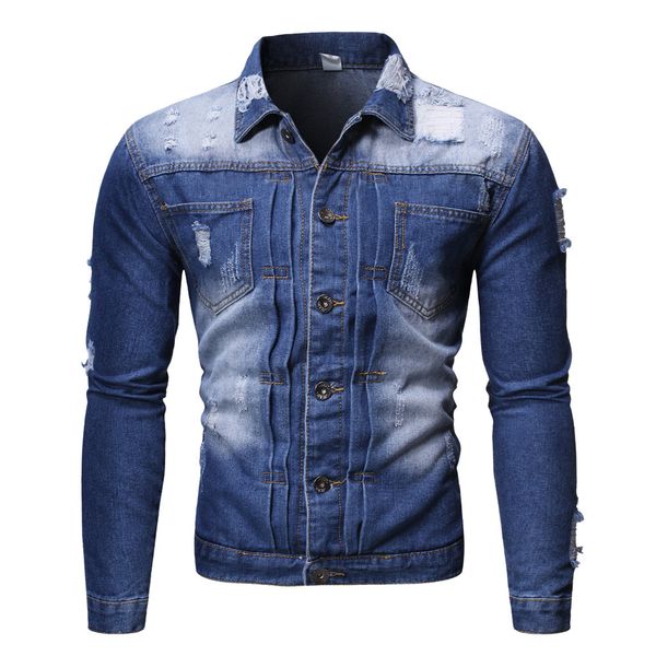 fashion hole gradient autumn winter men's denim jacket button solid vintage denim jacket blouse coat men's autumn, Black;brown
fashion hole gradient autumn winter men's denim jacket button solid vintage denim jacket blouse coat men's autumn, Black;brown