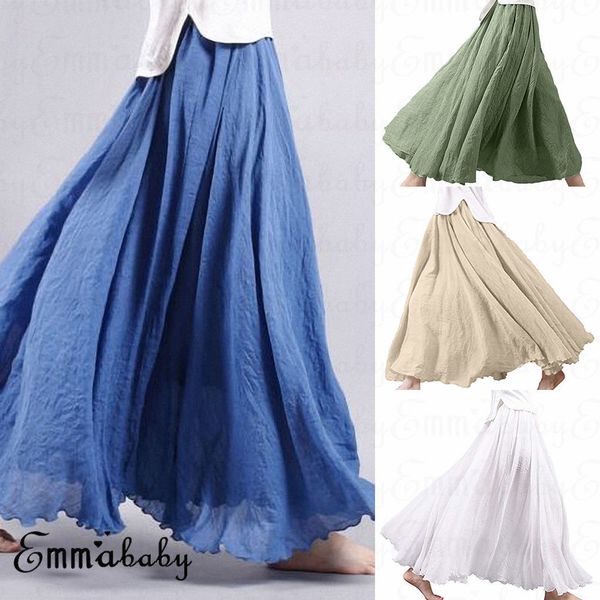 новая мода женщины elegant maxi skirt хлопок лен отпуск лето высокая талия длинная юбка lady повседневный vintage этнический, Black
новая мода женщины elegant maxi skirt хлопок лен отпуск лето высокая талия длинная юбка lady повседневный vintage этнический, Black