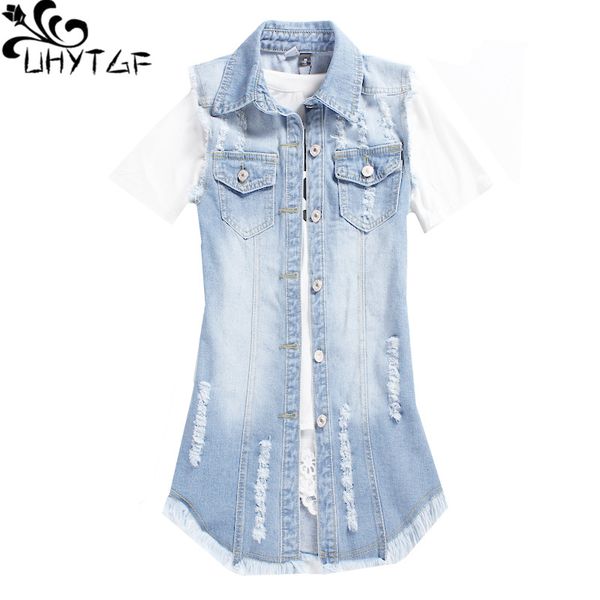 uhytgf women's denim vests single-breasted slim spring autumn waistcoat sleeveless hole tassel casual female jeans vest 4xl 744, Black;white
uhytgf women's denim vests single-breasted slim spring autumn waistcoat sleeveless hole tassel casual female jeans vest 4xl 744, Black;white