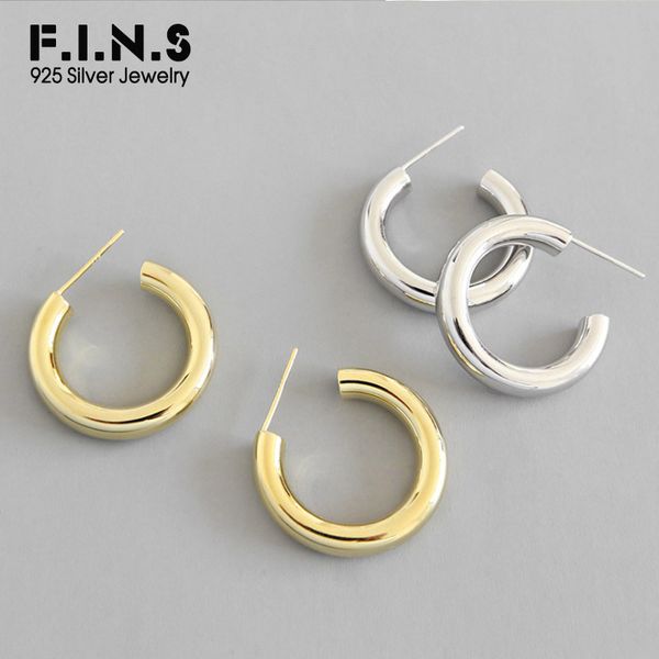 f.i.n.s pure silver earrings 925 concise c-shape hoop earrings gold color circle simple korean fashion earring fine jewelry 
f.i.n.s pure silver earrings 925 concise c-shape hoop earrings gold color circle simple korean fashion earring fine jewelry