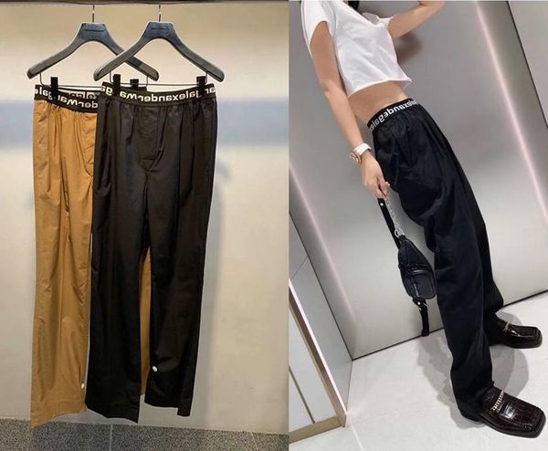 aaw086 solid color letter logo ribbon casual elastic waist sports wide leg pants pants women a2, Black;white
aaw086 solid color letter logo ribbon casual elastic waist sports wide leg pants pants women a2, Black;white
