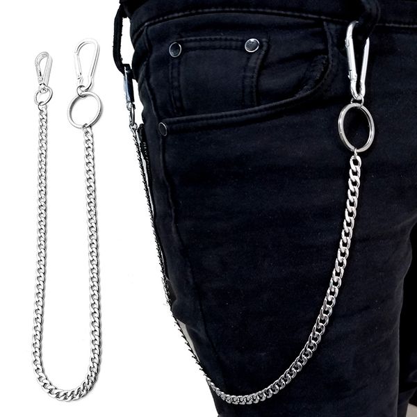stainless steel big ring rock punk key chains clip hip hop jewelry pants keychain wallet chain belt biker link, Silver
stainless steel big ring rock punk key chains clip hip hop jewelry pants keychain wallet chain belt biker link, Silver