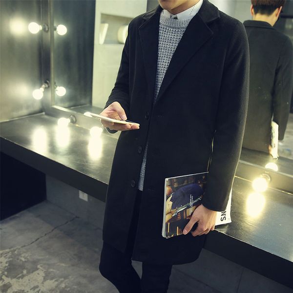 autumn & winter men korean-style popular brand mid-length casual handsome versatile fashion coat, Tan;black
autumn & winter men korean-style popular brand mid-length casual handsome versatile fashion coat, Tan;black