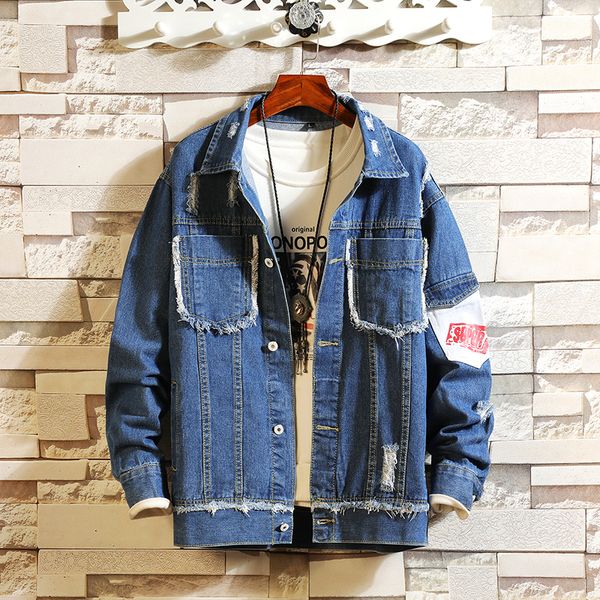 autumn new jacket men's loose casual denim jacket men's fashion long sleeve lapel youth street jeans coats, Black;brown
autumn new jacket men's loose casual denim jacket men's fashion long sleeve lapel youth street jeans coats, Black;brown