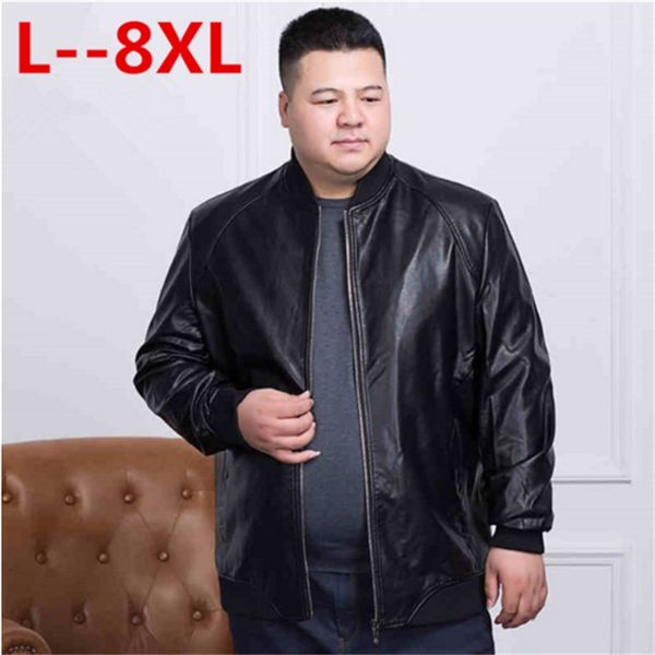 plus size 8xl 7xl new pu leather jacket men's autumn loose fit motorcycle jacket with zipper casual male coat outerwear, Black
plus size 8xl 7xl new pu leather jacket men's autumn loose fit motorcycle jacket with zipper casual male coat outerwear, Black