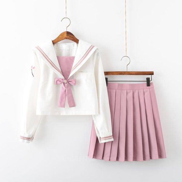 japanese school uniform for women jk orthodox soft sister pink and white sailor bow long sleeve and pleated skirt student suit
japanese school uniform for women jk orthodox soft sister pink and white sailor bow long sleeve and pleated skirt student suit