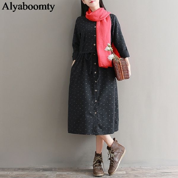 mori girl autumn winter women dress turn down collar printed vintage femininos vestidos elegant full sleeve cotton dress, Black;pink
mori girl autumn winter women dress turn down collar printed vintage femininos vestidos elegant full sleeve cotton dress, Black;pink