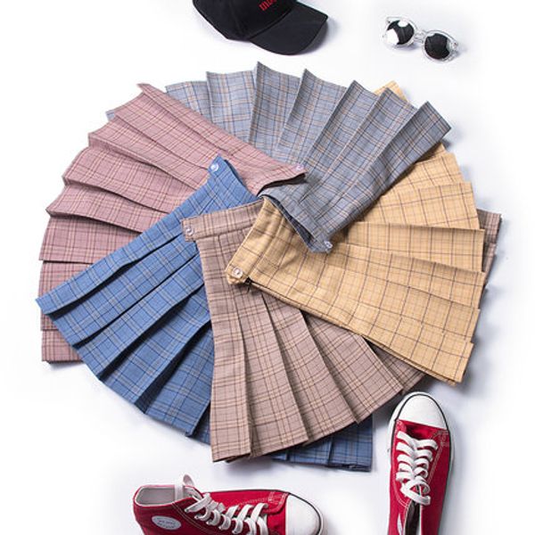 plaid pleated skirt female spring summer high waist short skirt fall college wind yellow a-character super-schoolskirt, Black
plaid pleated skirt female spring summer high waist short skirt fall college wind yellow a-character super-schoolskirt, Black