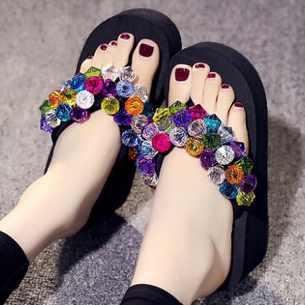 new summer women flip flops casual colored gems anti-slip slippers beach flip flat sandals open toe shoes for ladies shoes sh77, Black
new summer women flip flops casual colored gems anti-slip slippers beach flip flat sandals open toe shoes for ladies shoes sh77, Black