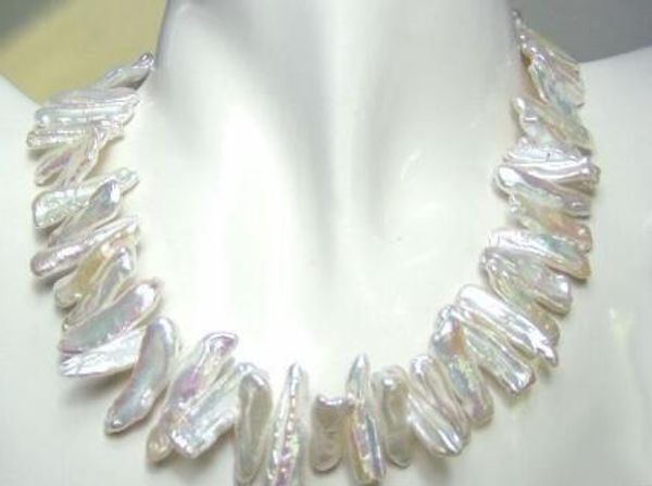 necklace ++fast natural 5-15mm abnormal shape white pearl necklace 17" new, Silver
necklace ++fast natural 5-15mm abnormal shape white pearl necklace 17" new, Silver