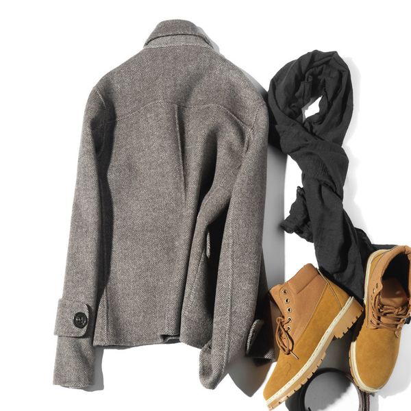men's wool & blends double-sided coat men british casual woolen jacket spring short mens coats overcoat abrigo hombre lm18-1015 kj1466, Black
men's wool & blends double-sided coat men british casual woolen jacket spring short mens coats overcoat abrigo hombre lm18-1015 kj1466, Black