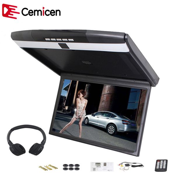 cemicen 15.6 inch car roof flip down mount monitor led screen support ir/fm transmitter usb sd hdmi built-in speaker/microphone
cemicen 15.6 inch car roof flip down mount monitor led screen support ir/fm transmitter usb sd hdmi built-in speaker/microphone