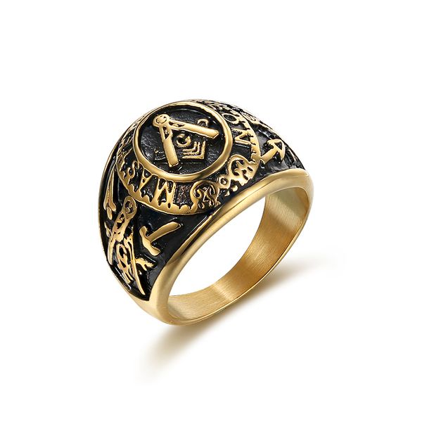 men ring stainless steel round shape masonic member punk rings for male fashion jewelry, Slivery;golden
men ring stainless steel round shape masonic member punk rings for male fashion jewelry, Slivery;golden