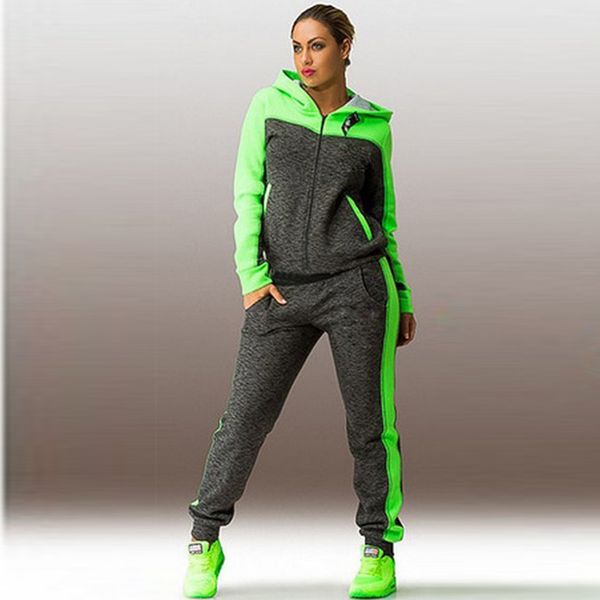 2 piece sets plus size solid women sport running set loose hoodies zippers long pant women tracksuits suits, White;black
2 piece sets plus size solid women sport running set loose hoodies zippers long pant women tracksuits suits, White;black
