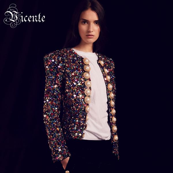 vicente all 2019 new trendy sequins button design long sleeves celebrity party, Black;brown
vicente all 2019 new trendy sequins button design long sleeves celebrity party, Black;brown