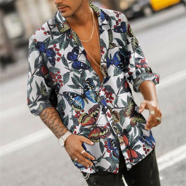 mens vintage fashion casual shirts man summer butterfly lapel neck short sleeve shirt men plus size loose clothes, White;black
mens vintage fashion casual shirts man summer butterfly lapel neck short sleeve shirt men plus size loose clothes, White;black