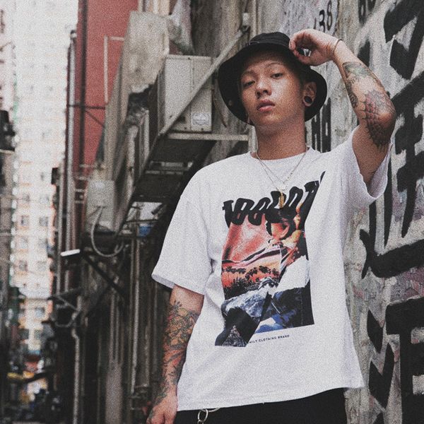 street hip-hop female tide brand hongkong style trend hiphop loose short-sleeved t-shirt male coupls tee, White;black
street hip-hop female tide brand hongkong style trend hiphop loose short-sleeved t-shirt male coupls tee, White;black
