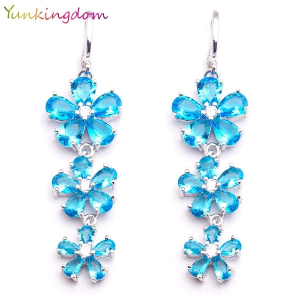 yunkingdom three flowers design light blue cz crystal dangle long drop earrings fashion costume jewelry earring lpk1527, Golden
yunkingdom three flowers design light blue cz crystal dangle long drop earrings fashion costume jewelry earring lpk1527, Golden