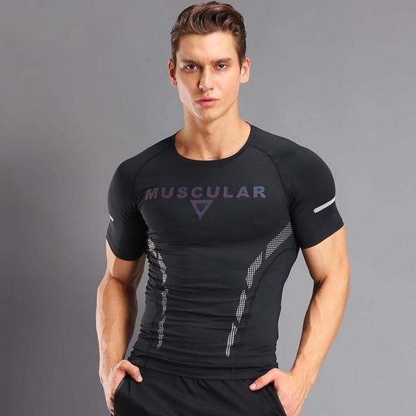 running jerseys mens quick dry compression sports shirt gym short t fitness workout tee shirts skinny t-shirt male sport, Black;blue
running jerseys mens quick dry compression sports shirt gym short t fitness workout tee shirts skinny t-shirt male sport, Black;blue