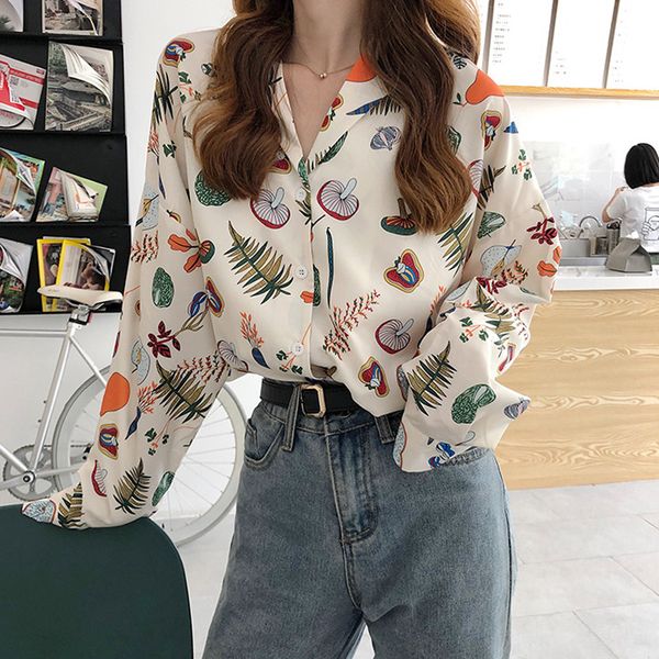 women blouse shirt vintage harajuku chiffon blouses long sleeve korean woman blusas loose ladies casual shirts, White
women blouse shirt vintage harajuku chiffon blouses long sleeve korean woman blusas loose ladies casual shirts, White