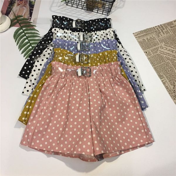 classic high waist shorts women vintage polka dot beach summer shorts loose elastic waist wide leg 2018, White;black
classic high waist shorts women vintage polka dot beach summer shorts loose elastic waist wide leg 2018, White;black