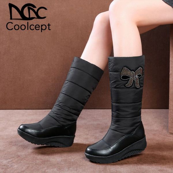 coolcept new winter keep warm snow boots women mid calf boots fashion crystal flats outdoor shoes down women size 35-44, Black
coolcept new winter keep warm snow boots women mid calf boots fashion crystal flats outdoor shoes down women size 35-44, Black