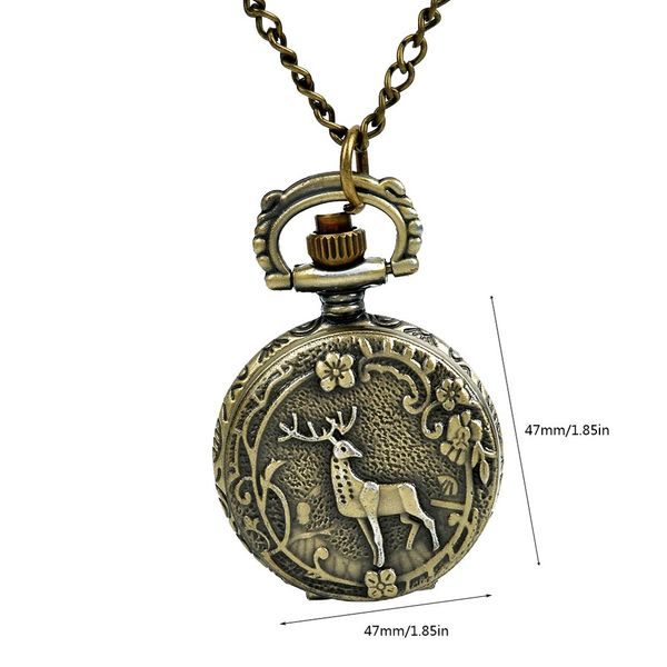 bronze flower deer retro pocket watch classic design men's women's fashion quartz pocket watch creative gift, Slivery;golden
bronze flower deer retro pocket watch classic design men's women's fashion quartz pocket watch creative gift, Slivery;golden
