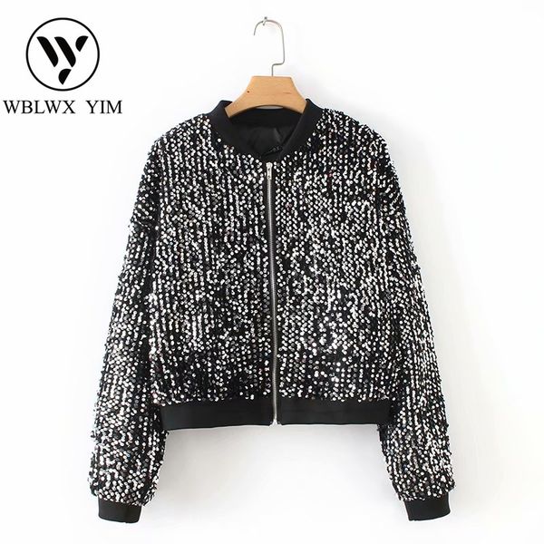2019 spring autumn short jacket coat women fashion sequins long sleeve jacket basic coat female casual plus size jackets coats, Black;brown
2019 spring autumn short jacket coat women fashion sequins long sleeve jacket basic coat female casual plus size jackets coats, Black;brown