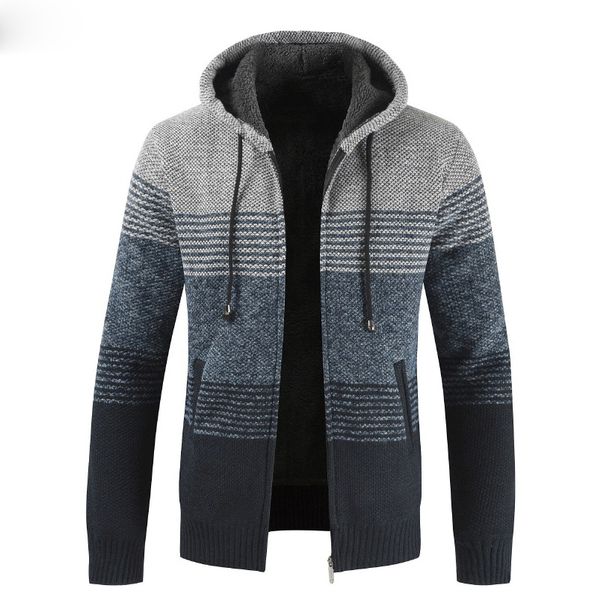 sweater coat men winter thick warm hooded cardigan jumpers men striped wool liner zipper fleece coats men, White;black
sweater coat men winter thick warm hooded cardigan jumpers men striped wool liner zipper fleece coats men, White;black