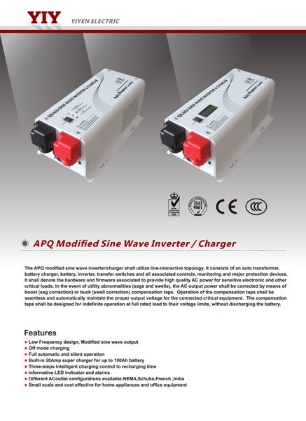 yiy apq 12v / 600w модифицированная синусоида инвертор / зарядное dcac обмен dc вход стендбае зарядка состояние leds низкочастотный дизайн
yiy apq 12v / 600w модифицированная синусоида инвертор / зарядное dcac обмен dc вход стендбае зарядка состояние leds низкочастотный дизайн