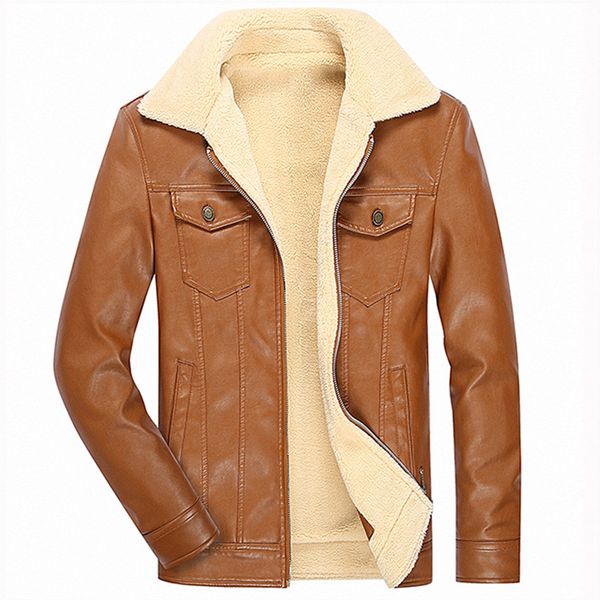 men's pu leather jacket fashion warm slim trend cotton jacket autumn winter male plus velvet thickening bomber, Black
men's pu leather jacket fashion warm slim trend cotton jacket autumn winter male plus velvet thickening bomber, Black