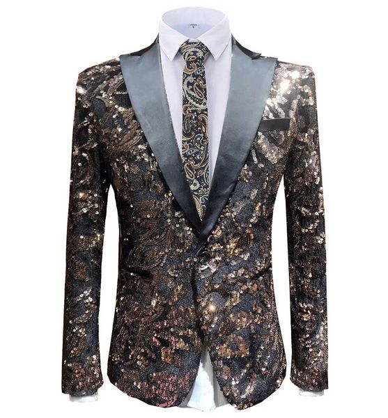 2019 fashion mens color sequin blazer notch lapel tuxedo tailcoat man suit jscket for wedding party groom host 1 piece, White;black
2019 fashion mens color sequin blazer notch lapel tuxedo tailcoat man suit jscket for wedding party groom host 1 piece, White;black