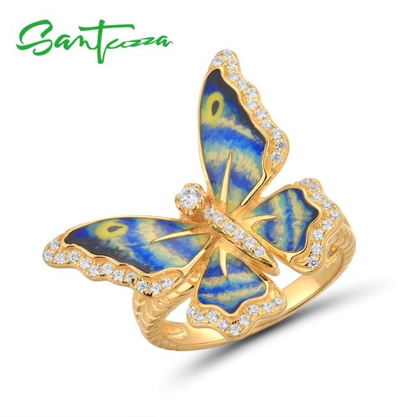 santuzza silver rings for women genuine 925 sterling silver gold color blue butterfly fine trendy jewelry handmade enamel, Golden;silver
santuzza silver rings for women genuine 925 sterling silver gold color blue butterfly fine trendy jewelry handmade enamel, Golden;silver