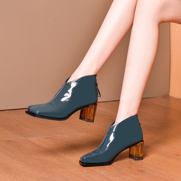 mljuese 2020 women soft ankle boots cow leather black color zippers winter short plush square toe high heel boots women
mljuese 2020 women soft ankle boots cow leather black color zippers winter short plush square toe high heel boots women