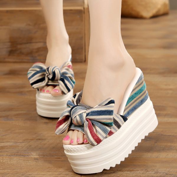 butterfly-knot on a wedge shoes slippers heels peep toe slides platform high summer flat cotton fabric pu wedges super slippers, Black
butterfly-knot on a wedge shoes slippers heels peep toe slides platform high summer flat cotton fabric pu wedges super slippers, Black