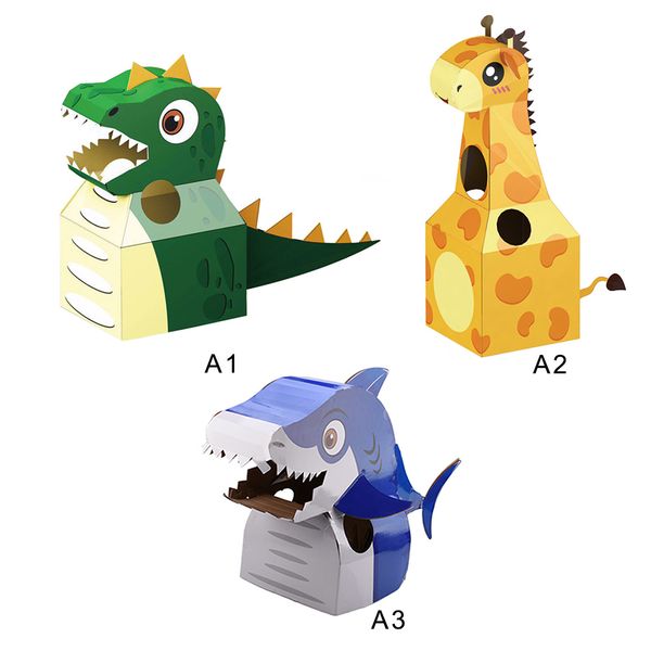 handmade diy party show props cartoon decorate image gift for children paper dinosaur giraffe shark model image toys
handmade diy party show props cartoon decorate image gift for children paper dinosaur giraffe shark model image toys