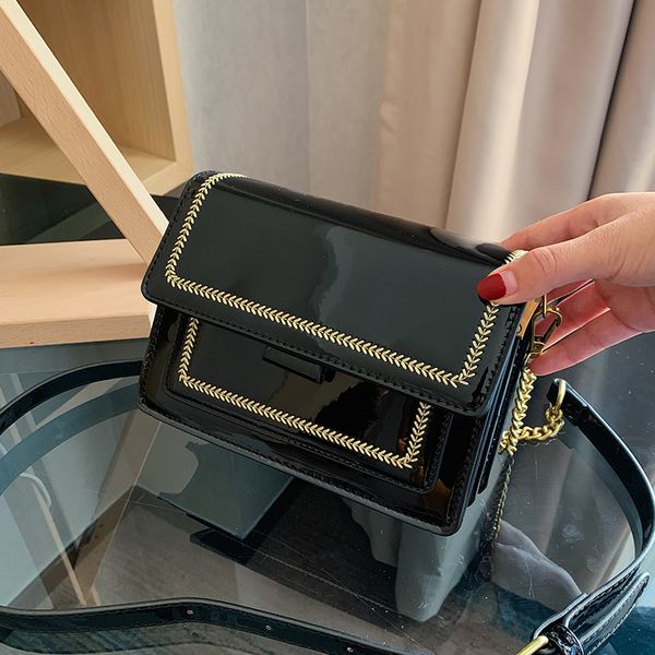women's patent leather contrast crossbody bag female pu leather shoulder bag flap chain handbags
women's patent leather contrast crossbody bag female pu leather shoulder bag flap chain handbags
