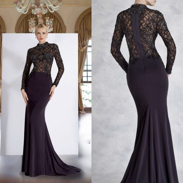 2019 elegant prom dresses high neckline lace appliques bead long sleeve evening dress illusion formal party gowns vestidos de fiesta, Black;red
2019 elegant prom dresses high neckline lace appliques bead long sleeve evening dress illusion formal party gowns vestidos de fiesta, Black;red