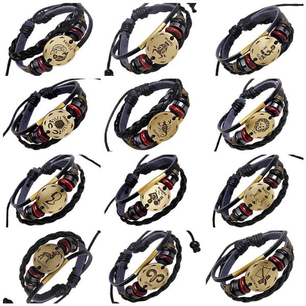 british style twelve constellations hand-woven bracelets for men and women couples dhb100 id, identification jewelry bracelet, Black
british style twelve constellations hand-woven bracelets for men and women couples dhb100 id, identification jewelry bracelet, Black