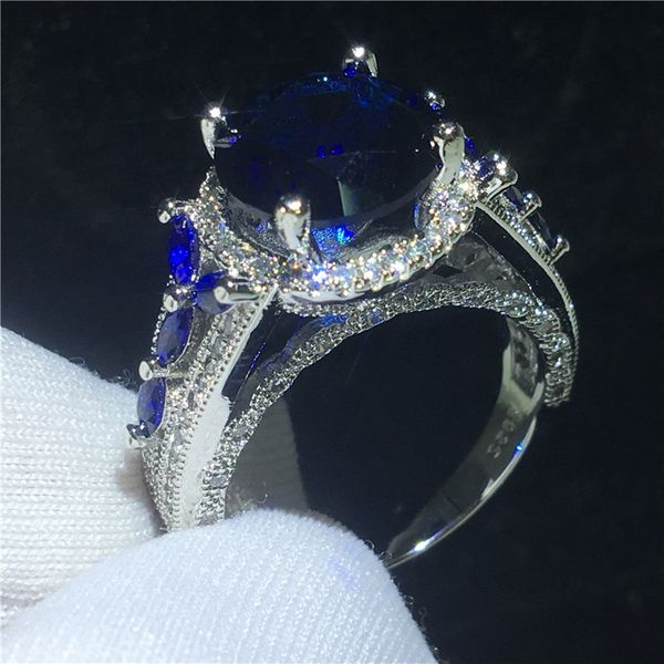 elegant flower ring 5ct blue diamond 925 sterling silver party wedding band ring for women men finger jewelry, Slivery;golden
elegant flower ring 5ct blue diamond 925 sterling silver party wedding band ring for women men finger jewelry, Slivery;golden