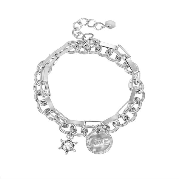 brand punk jewelry bracelet for women 2019 silver plated rhinestone star love pendants charm bracelets pulseira punk feminina, Black
brand punk jewelry bracelet for women 2019 silver plated rhinestone star love pendants charm bracelets pulseira punk feminina, Black