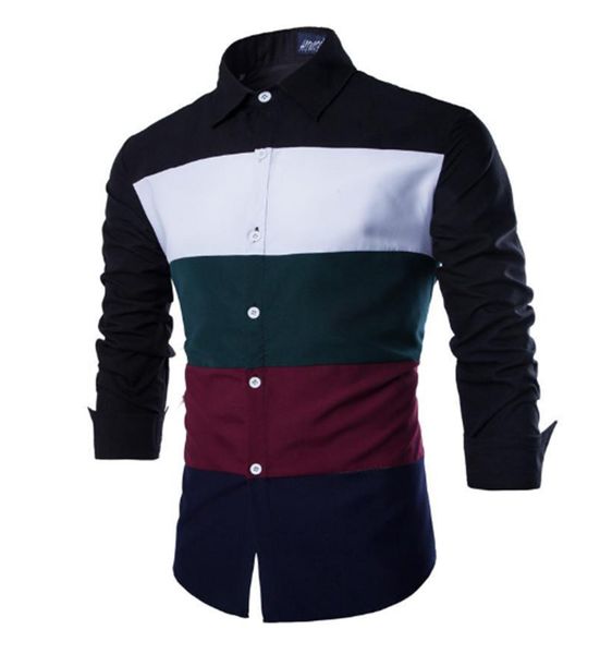 spring designer mens splice shirt mens long sleeve lapel clothes fashion styles single breasted homme, White;black
spring designer mens splice shirt mens long sleeve lapel clothes fashion styles single breasted homme, White;black