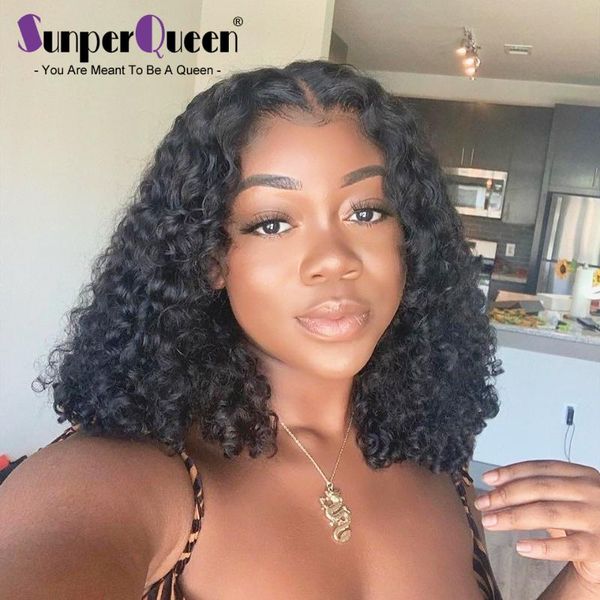 sunper queen curly human hair wig 6- 16 inch remy short bob brazilian wigs deep wave wig pre plucked hairline with baby hair, Black;brown
sunper queen curly human hair wig 6- 16 inch remy short bob brazilian wigs deep wave wig pre plucked hairline with baby hair, Black;brown