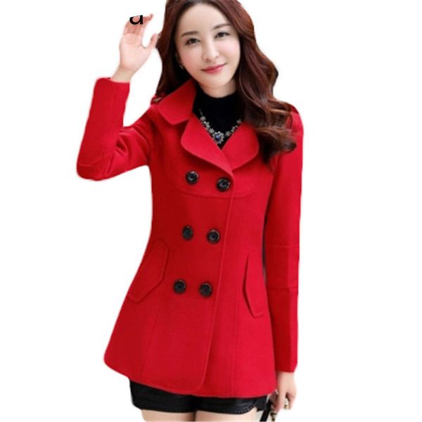 8 color coat female 2017 new autumn winter women's wool coat casual slim double-breasted long trench for women l218, Black
8 color coat female 2017 new autumn winter women's wool coat casual slim double-breasted long trench for women l218, Black